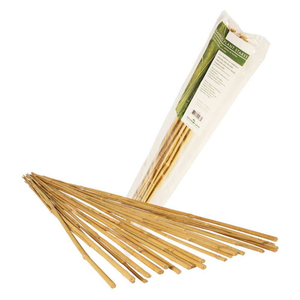 Hydrofarm HGBB3 3' Natural, pack of 25 Bamboo Stake, Tan Hydrofarm