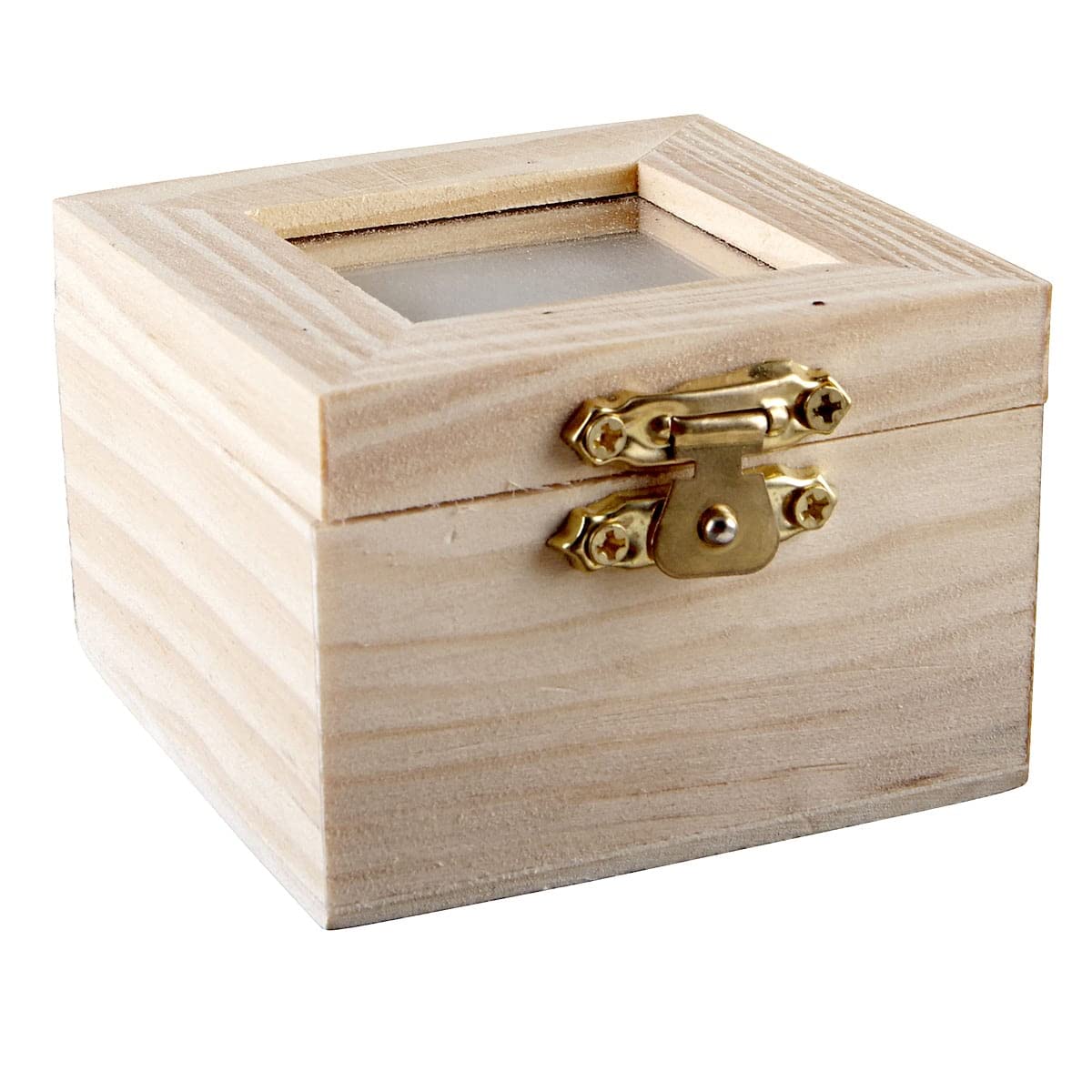 3” Unfinished Wooden Box with Shadow Box Lid by Make Market - Ready-to-Decorate Wood Box for Trinkets, Coins, Jewlery, Valuables - Bulk 8 Pack - WoodArtSupply