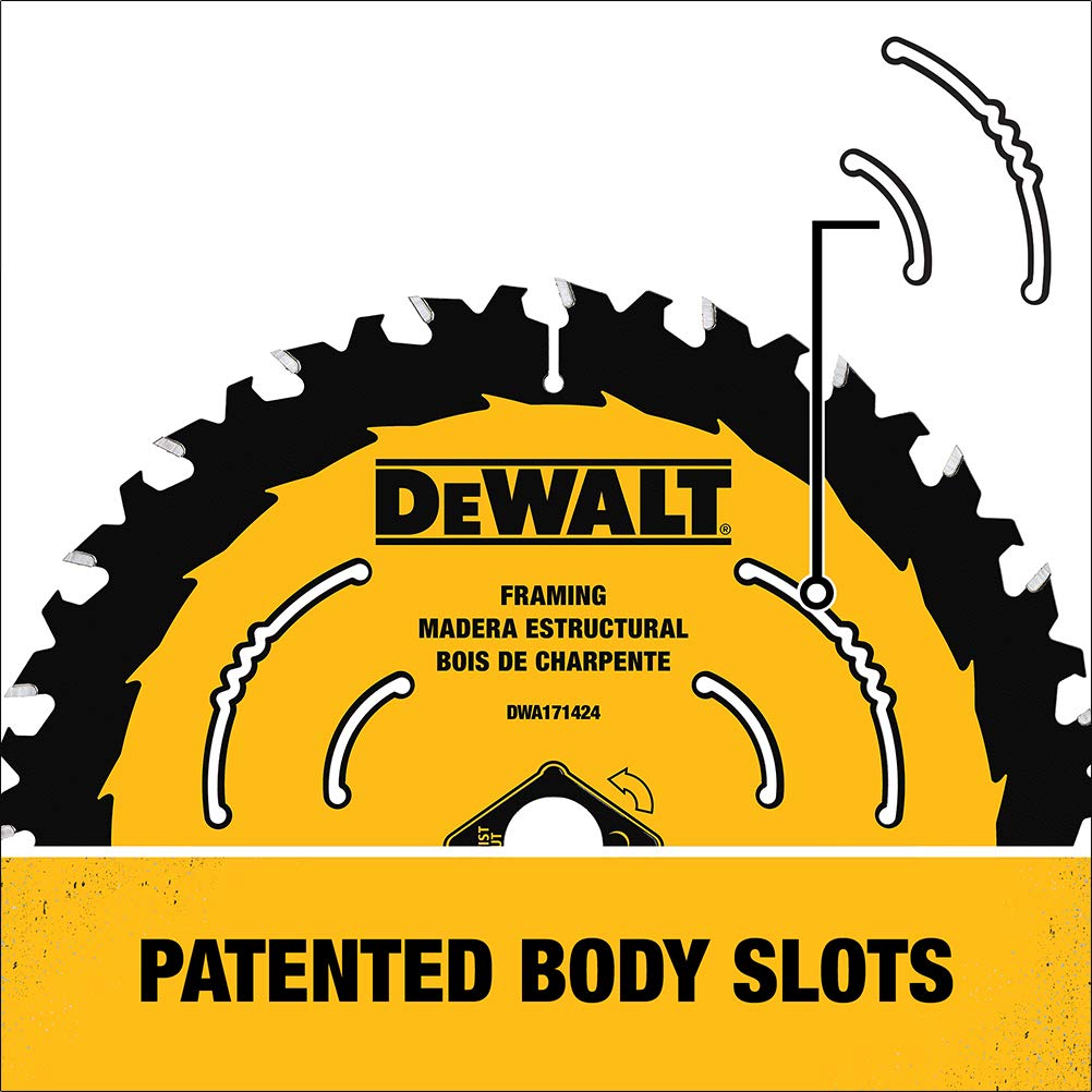 DEWALT Circular Saw Blade, 8 1/4 Inch, 24 Tooth, Framing & Ripping (DWA181424) - WoodArtSupply