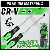 SWANLAKE 11PCS Screwdriver Set, Magnetic 5 Phillips and 5 Flat Head Tips for Fastening and Loosening Seized (11PCS) SWANLAKE GARDEN TOOLS