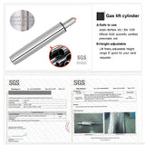 Kaleurrier Swivel Stool Chair Adjustable Height,Heavy Duty Hydraulic Rolling Metal Stool for Kitchen,Salon,Bar,Office,Massage (with Back Rest) Kaleurrier