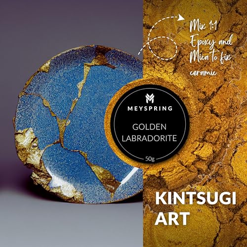 MEYSPRING Golden Labradorite Epoxy Resin Color Pigment - 50g - Mica Powder for Epoxy Resin MEYSPRING