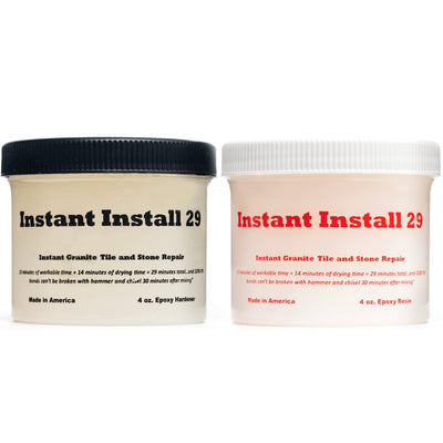 Instant Install 29 – 8 oz. Epoxy Permanent Repair Kit – Granite Porcelain Tile Marble Fiberglass Quartz – Chips/Cracks – Rebonds/Rebuilds Missing