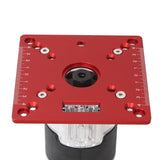 KETIPED Aluminium Router Table Insert Plate,Mini Square Woodworking Benches Router Flip Plate,Multifunctional Trimming Engraving Table,055Red KETIPED