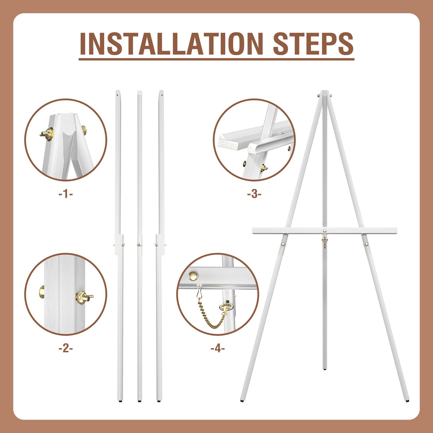 abitcha Art Easel Wooden Stand - 63" Portable Tripod Display Artist Easel - Adjustable Floor Wood Poster Stand for Wedding, Painting, Drawing, - WoodArtSupply