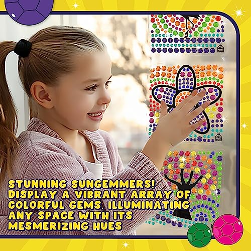SUNGEMMERS Diamond Window Art Craft Kits for Kids 8-12 - Fun for Girls Ages 8-12, Spring Crafts for Kids Ages 8-12 - Great 6 7 8 9 10 Year Old Girl PURPLE LADYBUG