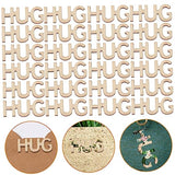 Artibetter 100pcs Wooden Table Scatter Hugs in a Jar Wooden Words Decor Unfinished Wood Letters Wooden Cutout Letter Wood Vase Filler Wooden Hug ARTIBETTER