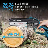 Cordless Mini Chainsaw Compatible With Makita 18v Battery,Huoeren Brushless Handheld 6 Inch Small Chain Saw With Oiler, 2 Chains And Chain File For Huoeren