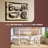 UGEARS 2.5D Framed Zeppelin - Classic Aircraft Wood Model Kit with Movable Propellers & Stabilizers - Airship Wooden Puzzle Model Kits for Adults - UGEARS