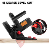 Eastvolt 6-1/2" Plunge-cut Track Saw, 0-45°Bevel Adjustment, 5500RPM Plunge Circular Saw for Wood Cutting Eastvolt