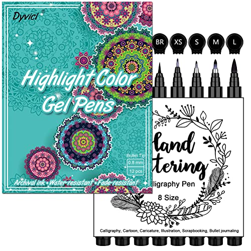 Dyvicl Hand Lettering Pens and Highlight Color Pens - WoodArtSupply