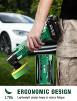 KIMO 20V Cordless Buffer Polisher Kit, 24 Accessories, 2 X 2000mAh Batteries, Car Polisher w/ 6 Variable Speed Up to 3634RPM, Cordless Polisher for K I M O.