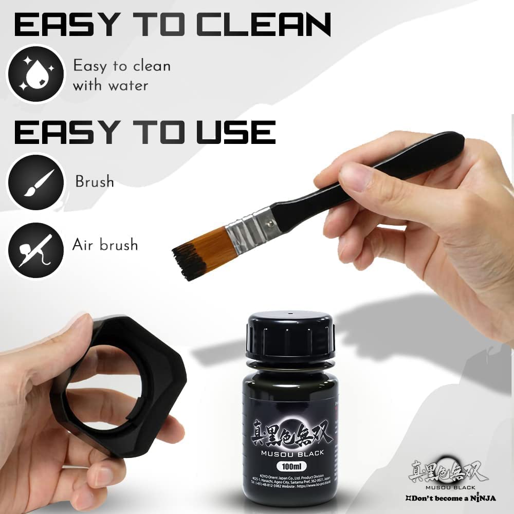 Musou Black Water-based Acrylic Paint - 100ml - Made in Japan - Blackest Black in the World KOYO ORIENT JAPAN CO.,LTD.
