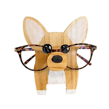 Wooden Spectacle Eye Glasses Holder, Cute Creative Animal Glasses Holder, Cute Handmade Wood Carved Animal Eyeglass Holder Display Stand, Christmas