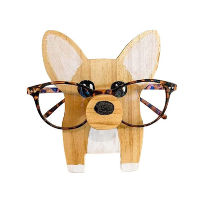 Wooden Spectacle Eye Glasses Holder, Cute Creative Animal Glasses Holder, Cute Handmade Wood Carved Animal Eyeglass Holder Display Stand, Christmas