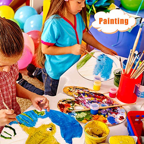 Round Wood Discs for Crafts, Audab 5 Pack 14 Inch Wood Circles Unfinished Wood Rounds Plaque for Door Hanger, Door Design, Wood Burning Audab