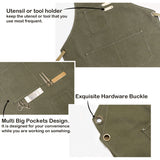 carrotez Adjustable Over sized Plus Size Canvas Apron with Pockets Men and Women Aprons carrotez