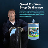 Sellars 55207 Toolbox Shop Towels Dispenser Refill, 12" Length x 10" Width, Blue (6 Rolls of 200 Sheets) Sellars Wipers & Sorbents