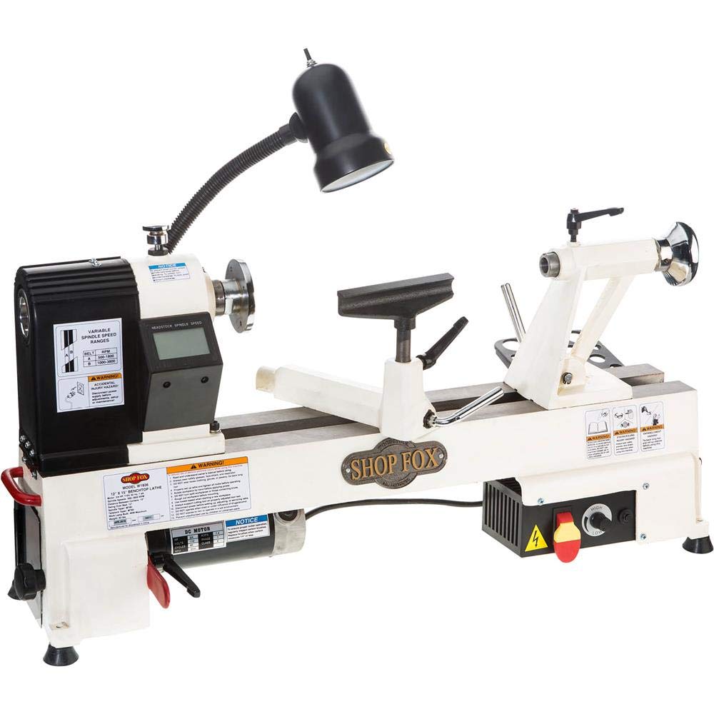 Shop Fox W1836 Bench Top Wood Lathe, 12" x 15" Shop Fox