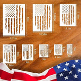 Large American Flag Stencil Star Stencils for Painting 50 Stars Military Template for Flag Patriotic Wood Burning Stencils for Spray Painting on Pkqon