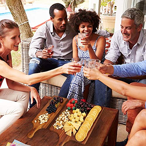 AIDEA Acacia Wood Cutting Board with Handle, Large Wooden Charcuterie Board for Bread, Cheese, Meat, and Fruits, Food Serving Tray for the Kitchen AIDEA