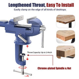 Nuovoware Table Vise 3 Inch, 360° Swivel Base Universal Home Vise Portable Bench Clamp, Clamp-on Vise Bench Clamps Fixed Tool for Woodworking, Nuovoware