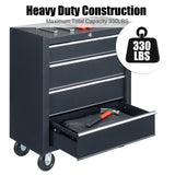 Winado 4-Drawer Tool Chest with Wheels & Lock & Key, Heavy Duty Cart Rolling Tool Box on Wheels, Metal Storage Cabinet, Rolling Tool Cart with Winado