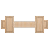 Dumbbell Barbell Weight Lifting Outline Unfinished Wood Shape Piece Cutout for DIY Craft Projects - 1/8 Inch Thick - 4.70 Inch Size Sniggle Sloth