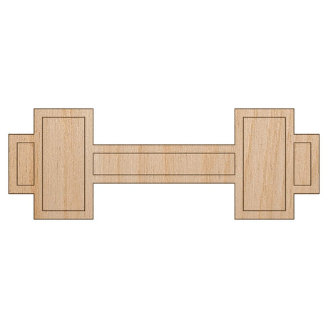 Dumbbell Barbell Weight Lifting Outline Unfinished Wood Shape Piece Cutout for DIY Craft Projects - 1/8 Inch Thick - 4.70 Inch Size Sniggle Sloth