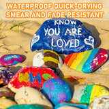 Paint Pens Paint Markers,24 Colors Oil-Based Paint Markers Waterproof,Never Fade,Quick Dry And Extra Fine Tip Marker Pen Set For Rock colpart