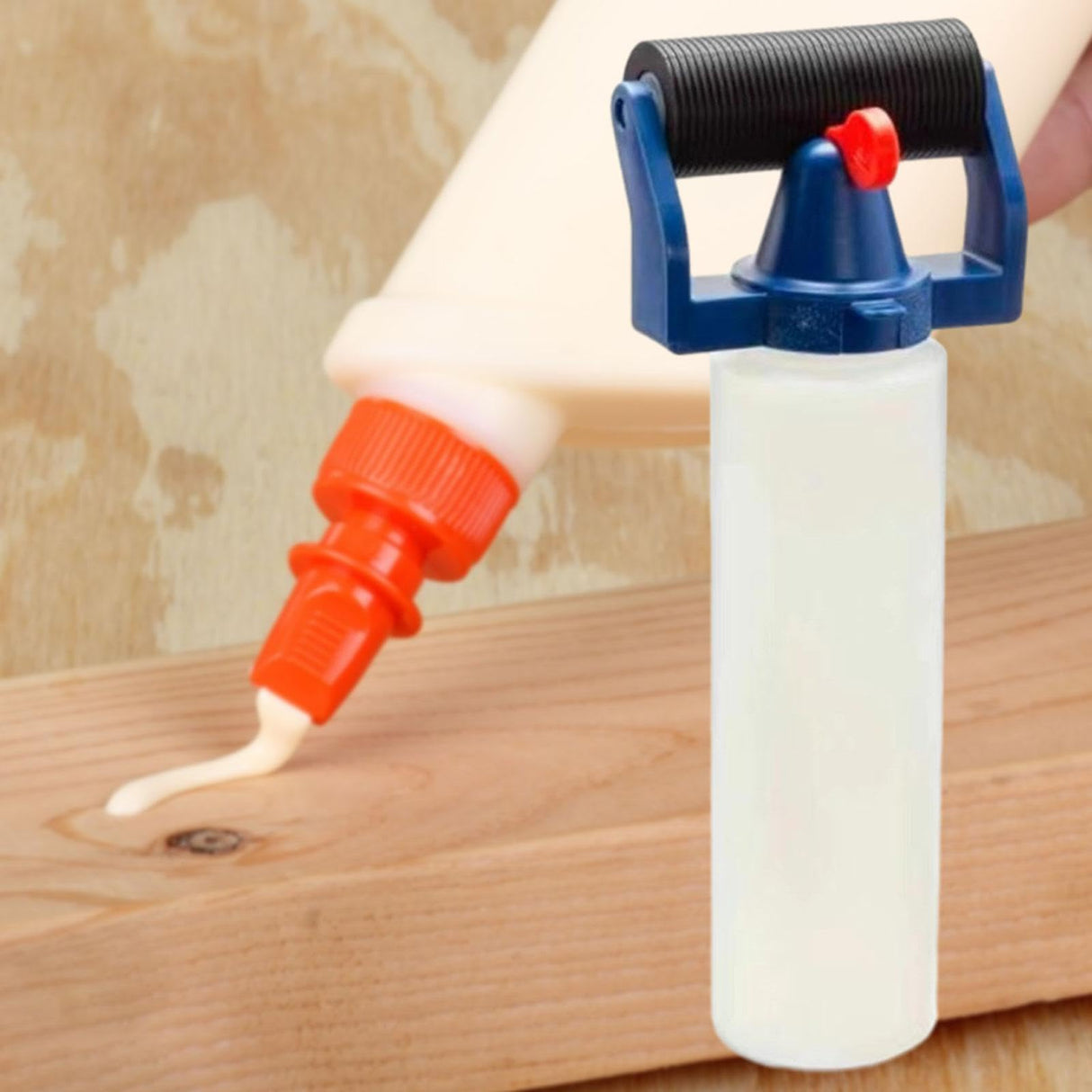 Aosekaa Wood Glue Roller Bottle, Glue Container Dispenser,OOD Glue Spreading Woodworking Tool with Wood Glue Applicator Roller Dispenser and Cap Aosekaa