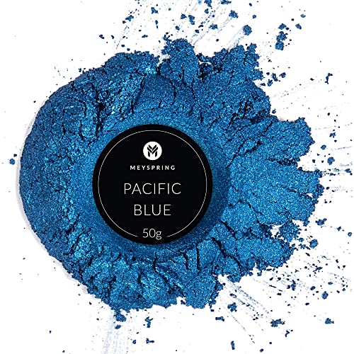 MEYSPRING Pacific Blue Epoxy Resin Color Pigment - 50 Grams - Great for Resin Art, Epoxy Resin, and UV Resin - Mica Powder for Epoxy Resin - WoodArtSupply