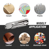 WORKPRO EDC Folding Utility Knife, Mini Box Cutter with Quick Open Axis Lock, Quick Change Blade Razor Knife, Foldable Small Pocket Knife with Belt WORKPRO