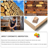 ATOBART 4x6 Picture Frame Set of 6, Made of Solid OAK Wood with Real Glass Front,4x6 Natural Wood Photo Frame for Wall Mount or Table Top Display ATOBART