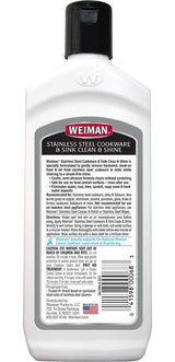 Weiman Stainless Steel Sink and Pots & Pans Cleaner and Polish - 2 Pack Weiman