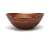 Lipper International Cherry Finished Wavy Rim Serving Bowl for Fruits or Salads, Matte, Large, 13" x 12.5" x 5", Single Bowl Lipper International