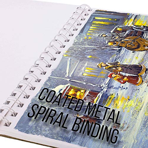 U.S. Art Supply 9" x 12" Premium Extra Heavy-Weight Acrylic Painting Paper Pad, 246 Pound (400gsm), Spiral Bound, Pad of 12-Sheets (Pack of 2 Pads) U.S. Art Supply