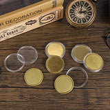 Blank Brass Challenge Coin Laser Engraving Coins Blanks 40 mm with Acrylic Protection Box for DIY Crafts Birthday Travel Commemorative Collection Rainteam