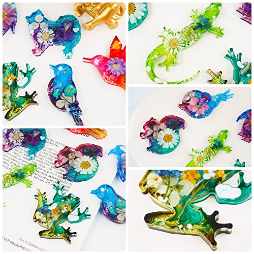 Pulcher Resin Molds, 16 Marine Terrestrial Amphibious Animals Keychain Making Silicone Mold for Epoxy Resin Casting Craft DIY Pendants Ornaments Pulcher