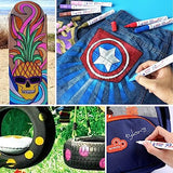 28 Color Paint Markers Pens Set, Oil-Based Permanent Paint Marker, Medium Tip, Quick Dry and Waterproof Paint Pen for Rock Painting, Ceramic, Wood, TFIVE