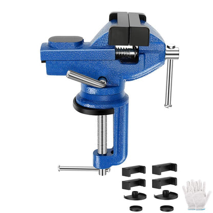 Vise Universal Rotate 360° Work Clamp-on Vice Table Vise, 3"