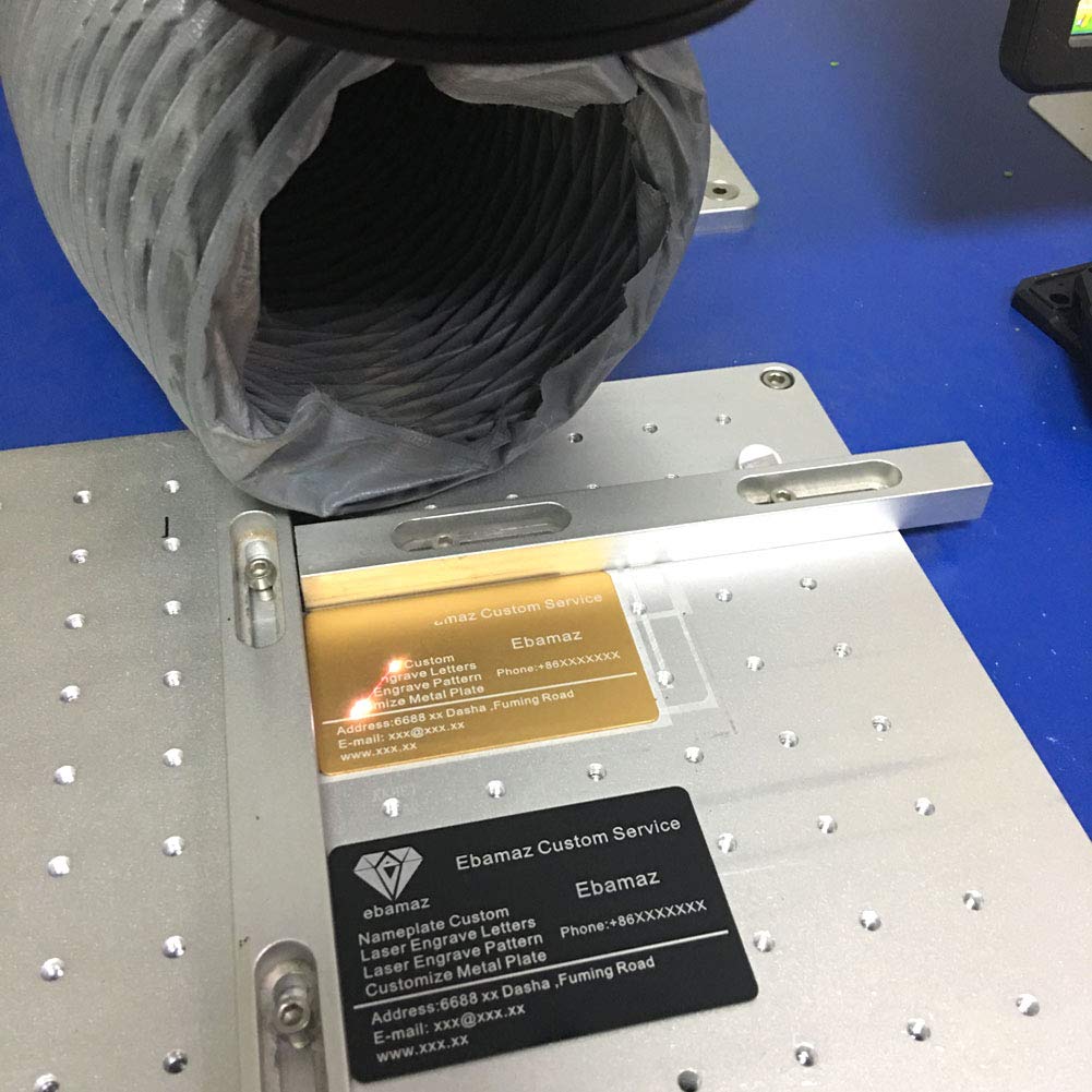 ebamaz Metal Business Cards Anodized Aluminum Plaque Plate 86X54X0.8mm (Silver,Blank,10PCS) ebamaz