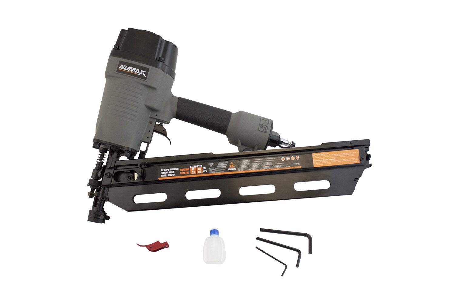 NuMax SFR2190 Pneumatic 21 Degree 3-1/2" Framing Nailer NuMax