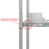 SINGAYE 4 Tier Shelf Adjustable Storage Shelf Wire Shelving,350LBS Load Capacity,Metal Storage Rack for Kitchen Office Home Storage Pantry SINGAYE