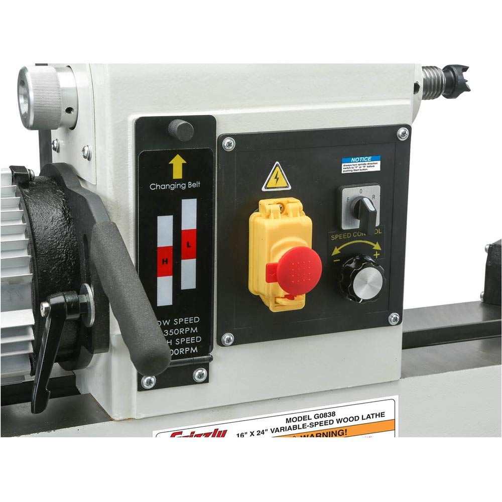 Grizzly Industrial G0838-16" x 24" Variable-Speed Wood Lathe Grizzly Industrial