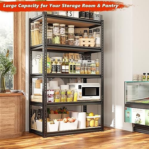 Heavy Duty 72" REIBII Garage Shelving Unit - 2000LBS Adjustable 5 Tier Storage Solution REIBII