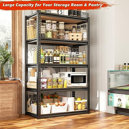 Heavy Duty 72" REIBII Garage Shelving Unit - 2000LBS Adjustable 5 Tier Storage Solution - WoodArtSupply