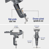 Housolution Universal Table Vise 3 Inch, 360°Swivel Base Bench Clamp Home Vise Clamp-On Vise Repair Tool Portable Work Bench Vise for Woodworking, Housolution