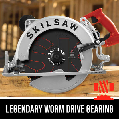 SKILSAW SPT70WM-01 15 Amp 10-1/4" Magnesium SAWSQUATCH Worm Drive Circular Saw,Silver