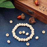 PH PandaHall 500pcs Natural Wooden Beads 10mm Ball Spacer Beads Unfinished Wood Beads Macrame Beads for Tassel Christmas Tree Hanging Holiday Decor PH PandaHall